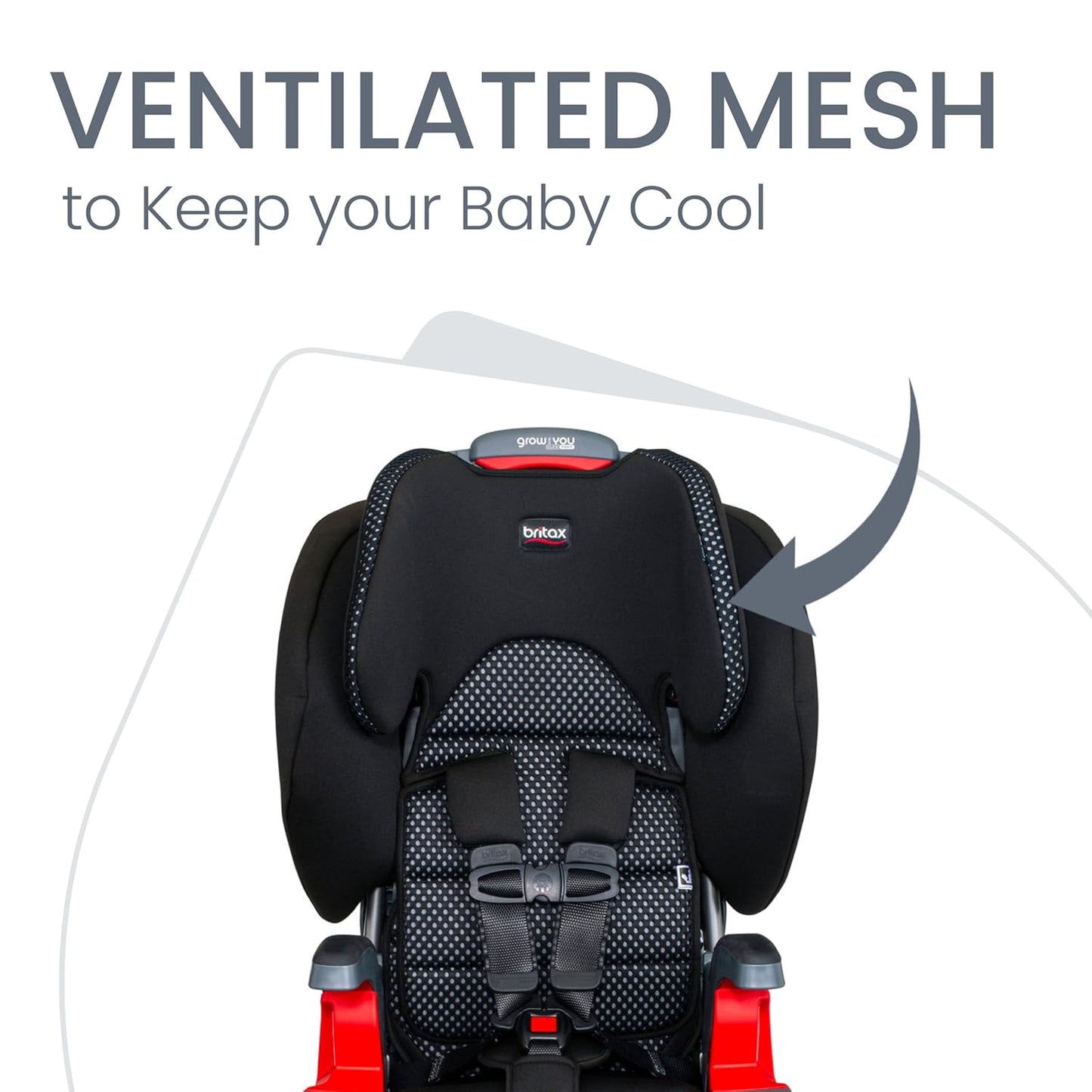 Britax Grow with You ClickTight Harness-2-Booster Car Seat, Cool N Dry - Cool Flow Moisture Wicking Fabric