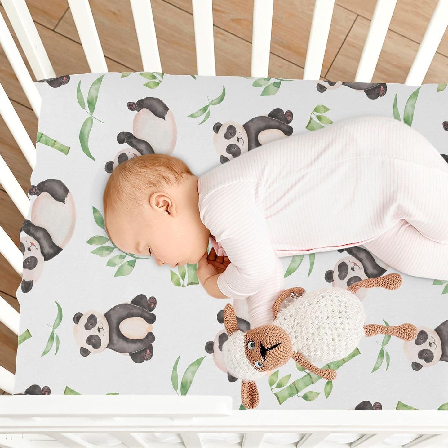 Fall Cute Mushroom Leaves Fitted Crib Sheets Stretchy Portable Playard Sheets for Baby Toddler, Breathable Soft Mini Crib Mattress 52 x 28 in for Boys and Girls
