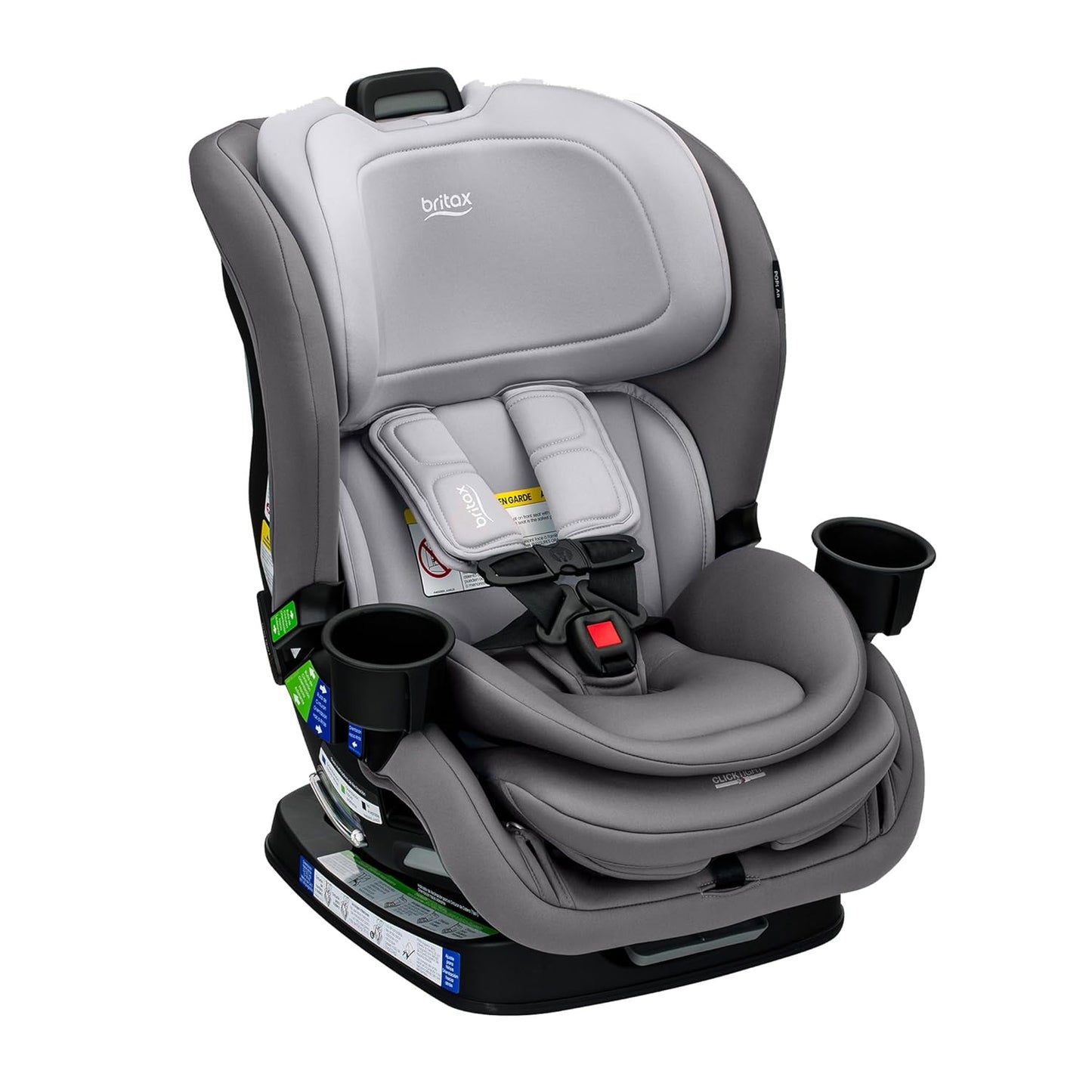 Britax Poplar S Convertible Car Seat, 2-in-1 Car Seat Extended Rear Facing, 17” Slim Car Seat Design with Fast & Easy ClickTight Installation, Anti-Rebound Bar & SafeWash Fabrics — Cowmooflage