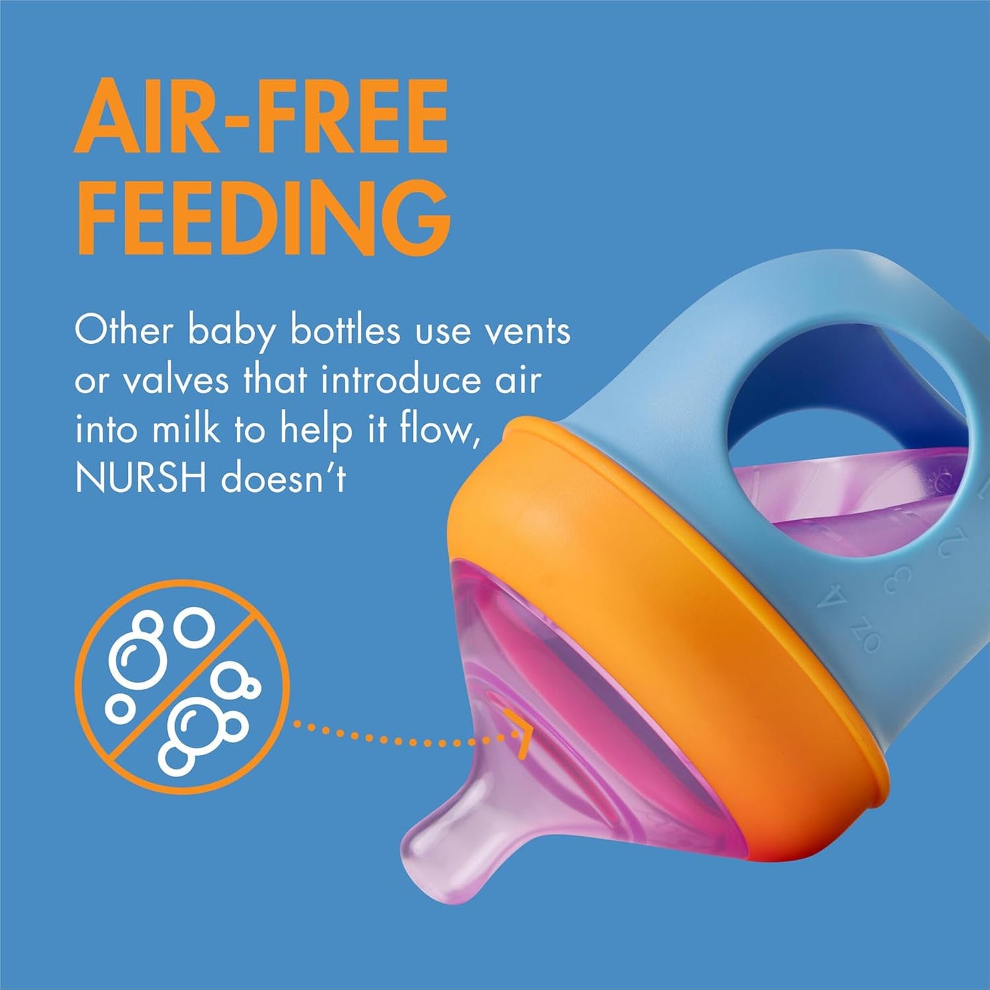 Boon Nursh Reusable Silicone Pouch Baby Bottles - Slow Flow Nipple - Silicone Baby Bottle Pouch and Nipple - Baby Feeding Essentials - Speckle - 0-3 Months - 3 Count - 4 Ounce