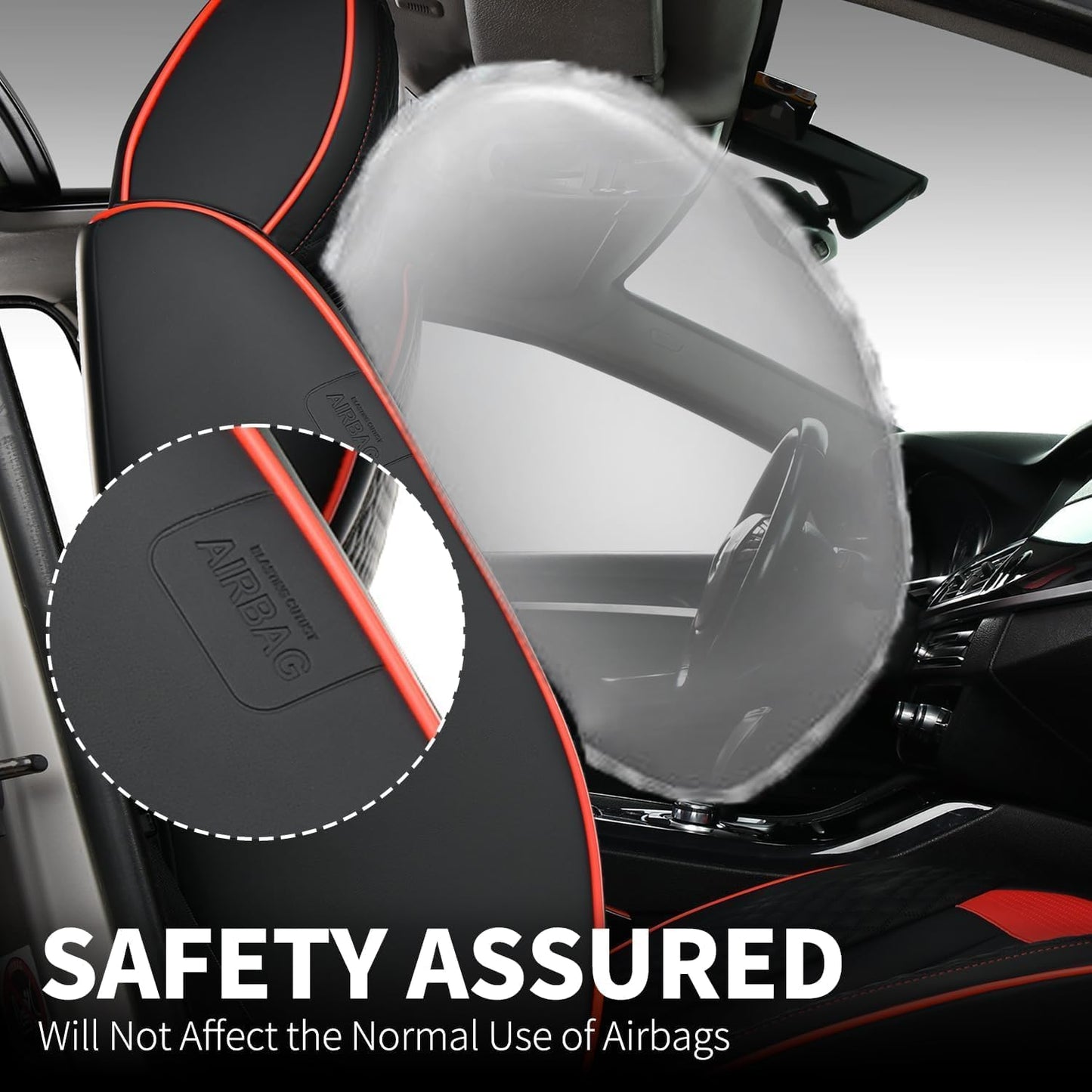 FLORICH Car Seat Covers Full Set, Automotive Seat Covers, Black Car Seat Cover, Waterproof Seat Protectors Universal fit for Car Truck Van SUV - Black