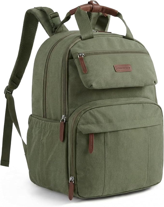mommore Diaper Bag Backpack, Multi-pocket Large Diaper Bag Travel Backpack for Mom Dad, Quick Access Baby Bag with Insulated Pockets, Changing Pad, Stroller Straps