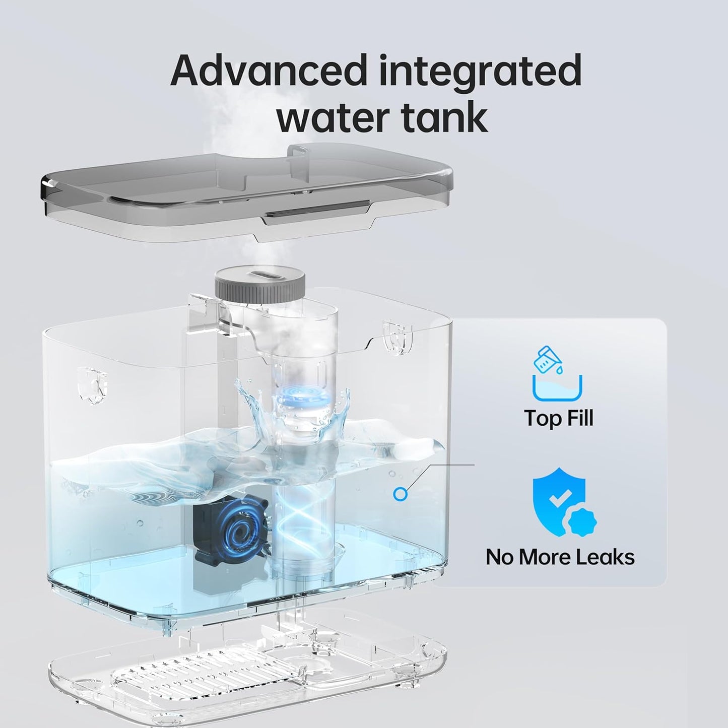 Humidifiers for Bedroom, 4L Top Fill for Large Room, 32H Runtime, Quiet Ultrasonic Cool Mist Humidifier for Home, Indoor, Baby Nursery, Plants, Easy to Clean & Fill, White