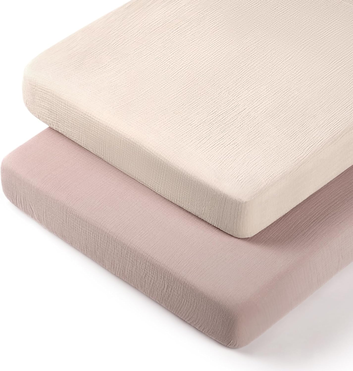 lulumoon Muslin Bassinet Sheets for Baby: Soft Bedside Sleeper Bassinet Fitted Sheets for Boys and Girls