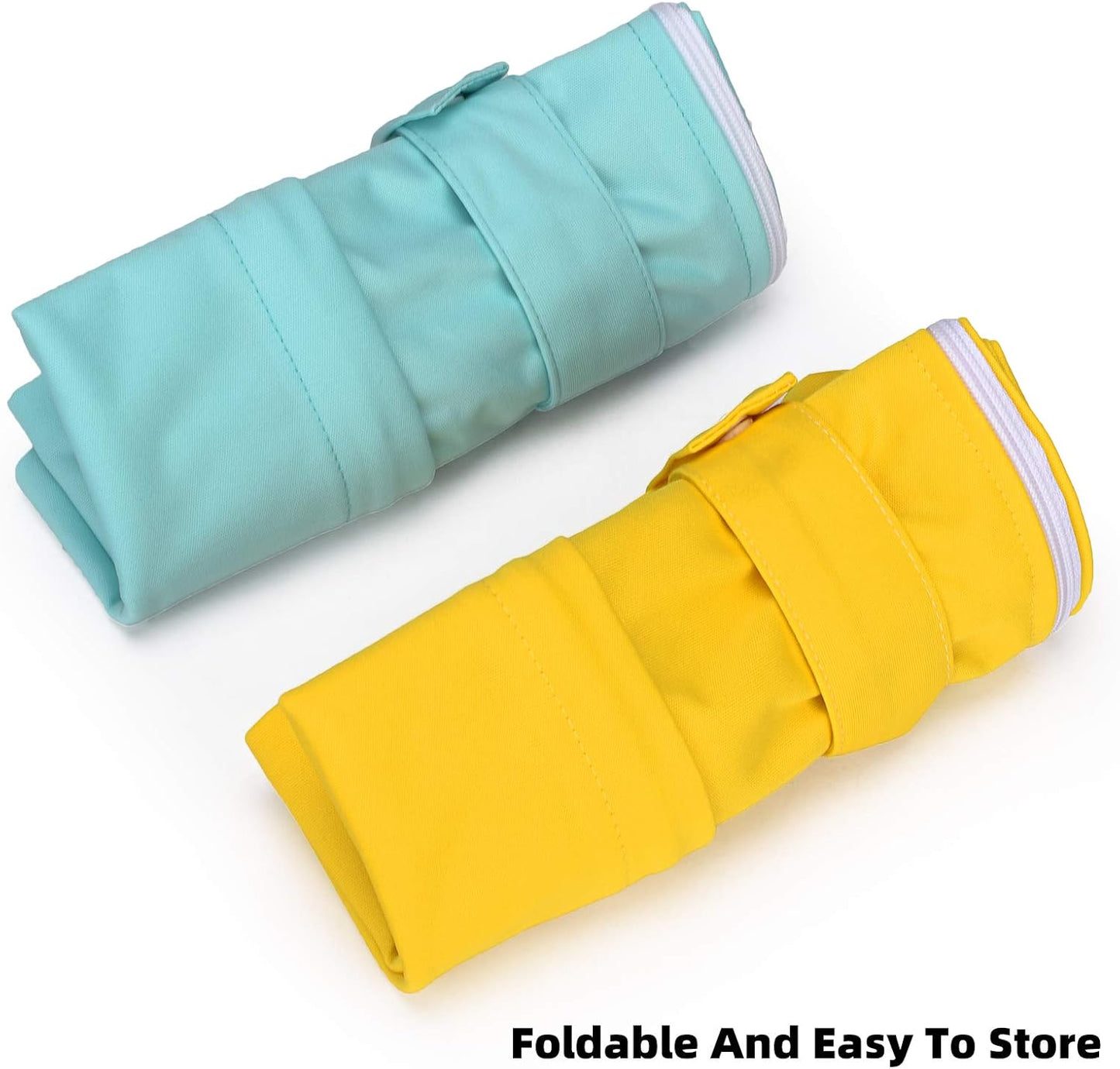 Wet Dry Bags 2-Pack with Cute Dolphin Print - Waterproof Travel Organizer for Swimming Pool Beach Gym Baby Cloth Diapers Swimwear with Dual Zippers