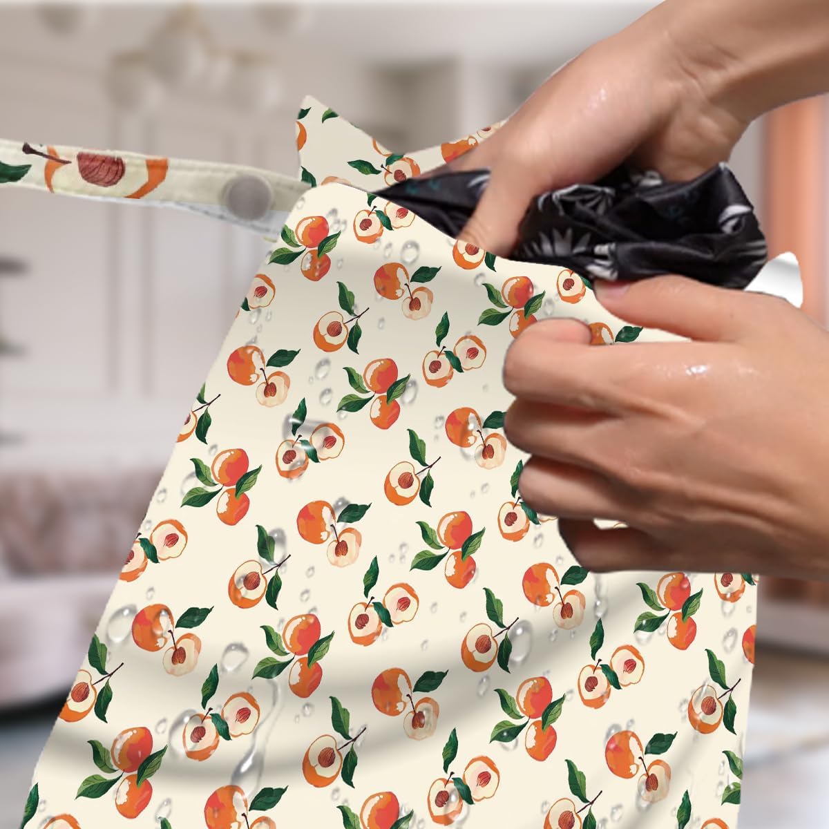 4 Pack Cute Fruit Wet Bag Waterproof Washable Reusable Wet Dry Bag for Swimsuit Dirty Clothes Cloth Diaper Travel Beach Pool Yoga Gym Toiletries Travel Beach Essentials Watermelon Avocado Banana
