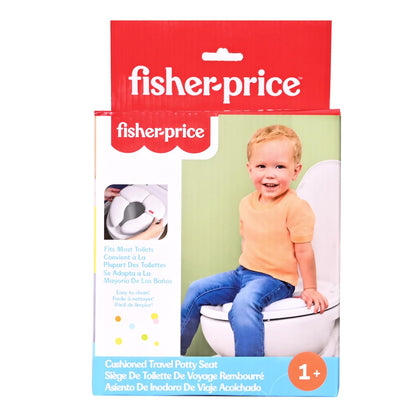 Fisher-Price™ 2-N-1 Potty Trainer with Flushing Sounds, Chart & Storage – White Floor Potty Chair with Splash Guard, Removable Ring & Bowl, Patented Snap Safe Ring Technology