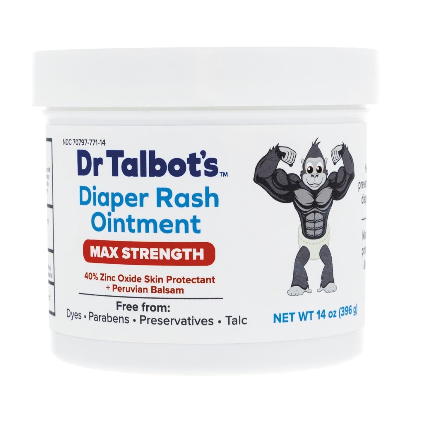 Dr. Talbot's Baby Diaper Rash Ointment - 2 oz - Zinc Oxide Skin Protectant with Peruvian Balsam - Treats and Prevents Rash