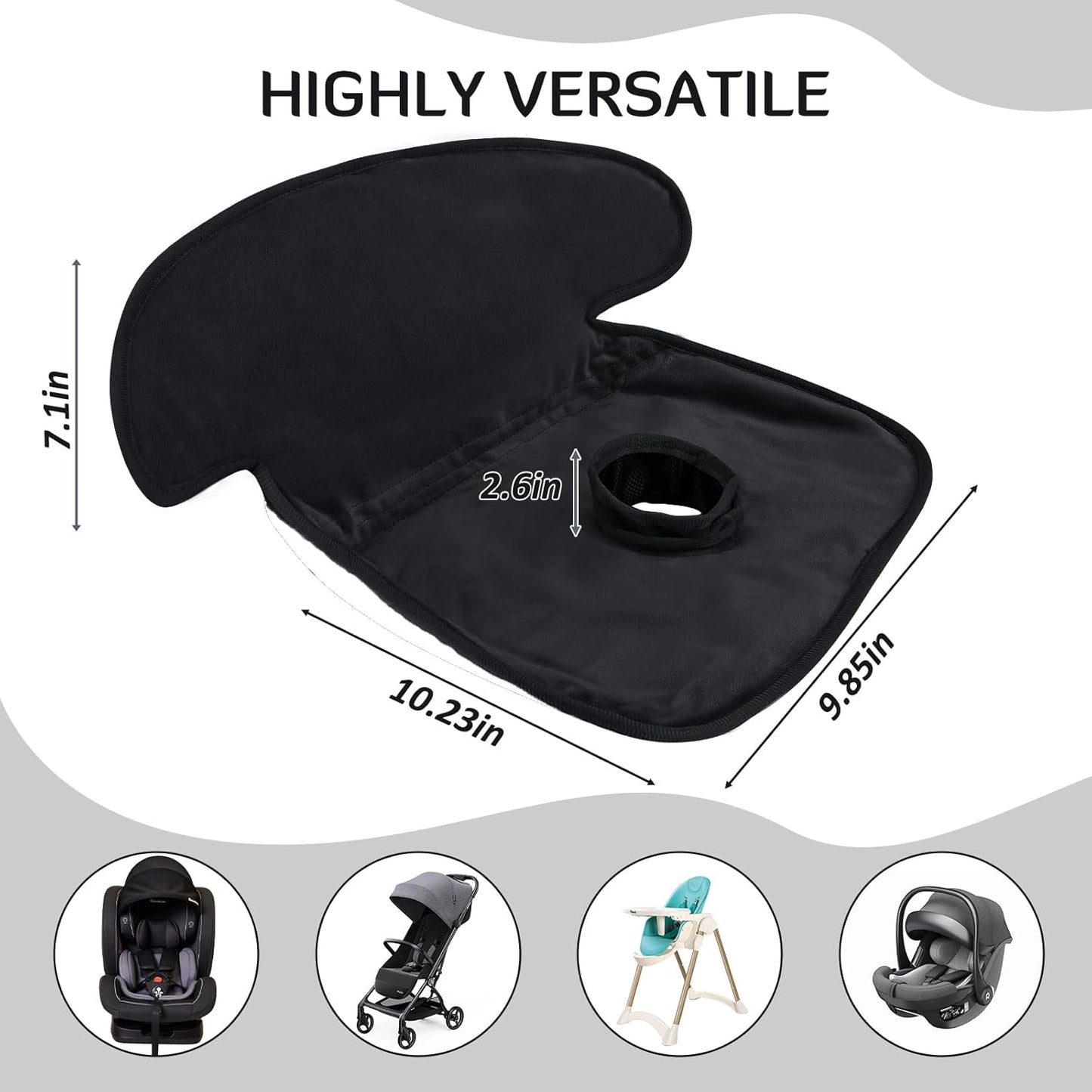 INFANZIA Dry Seat, Car Seat Protector Waterproof Carseat Liner Potty Training Toddlers, Baby and Infants, Piddle Pad for Carseats Strollers (Grey, 1 Pack