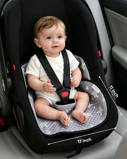 2 Pack Waterproof Baby Piddle Pads Carseat Potty Training Car Seat Protector, Waterproof Infant Car Seat Liner Cover to Prevent Pee, Leakproof and Washable (Red Flower)