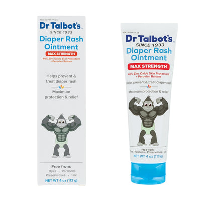 Dr. Talbot's Baby Diaper Rash Ointment - 2 oz - Zinc Oxide Skin Protectant with Peruvian Balsam - Treats and Prevents Rash
