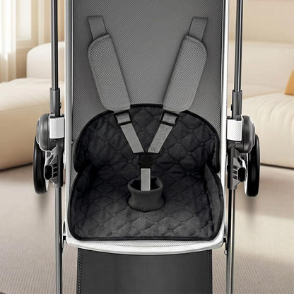 PandaEar 2 Pack Infant Car Seat Protector for Potty Training, Waterproof Piddle Pads Cover Car Seat & Stroller Protector for Babies & Toddlers, Machine Washable, Non-Slip Backing (Grey)