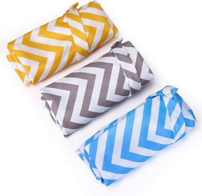 Wet Dry Bags 2-Pack with Cute Dolphin Print - Waterproof Travel Organizer for Swimming Pool Beach Gym Baby Cloth Diapers Swimwear with Dual Zippers