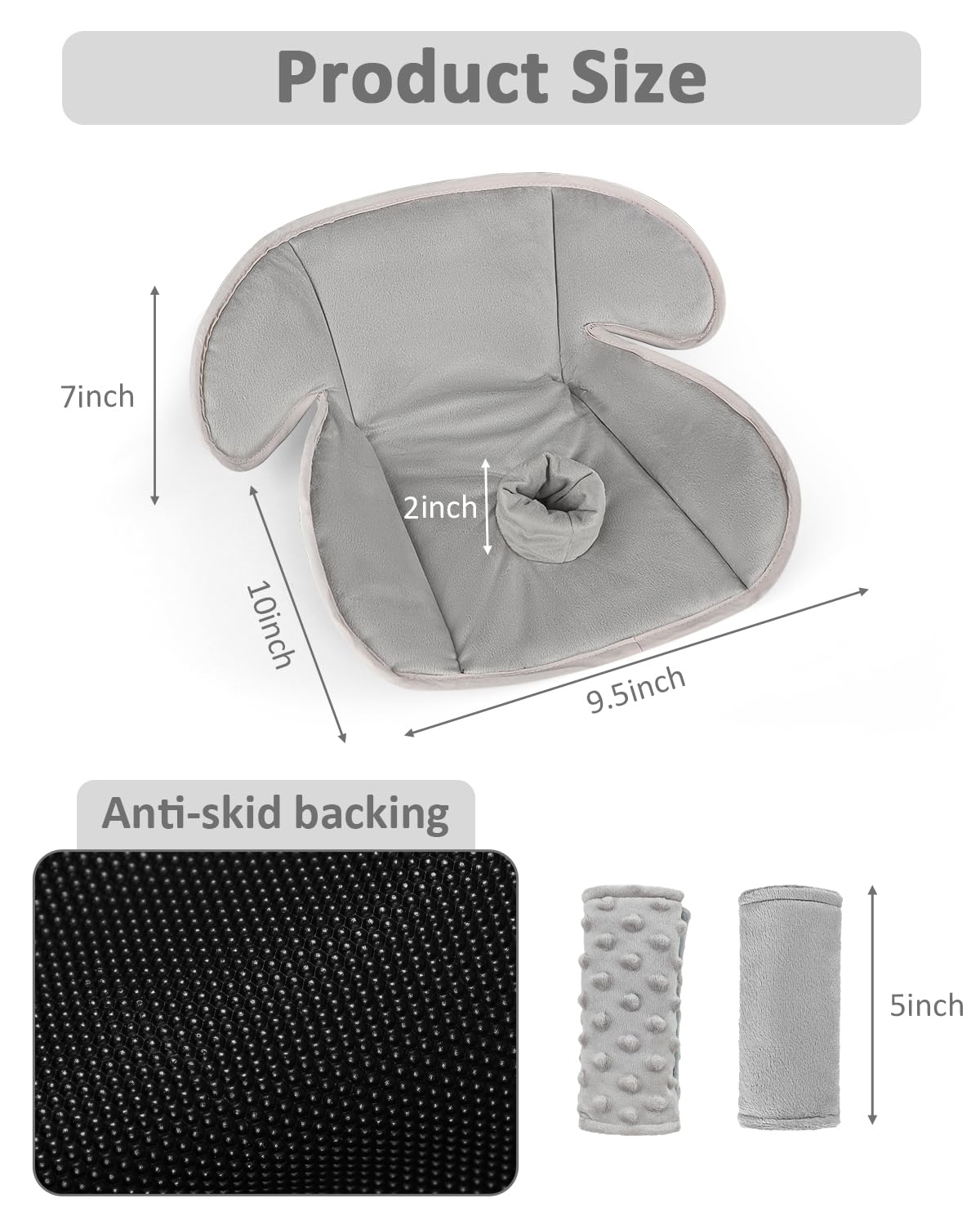 Baby Piddle Pad Car Seat Liner, Potty Training Seat Protector, Waterproof Soft Potty Training Cover for Carseat, Stroller, Highchair, Toilet Training for Infant Newborn, Anti-Slip Backing, Black