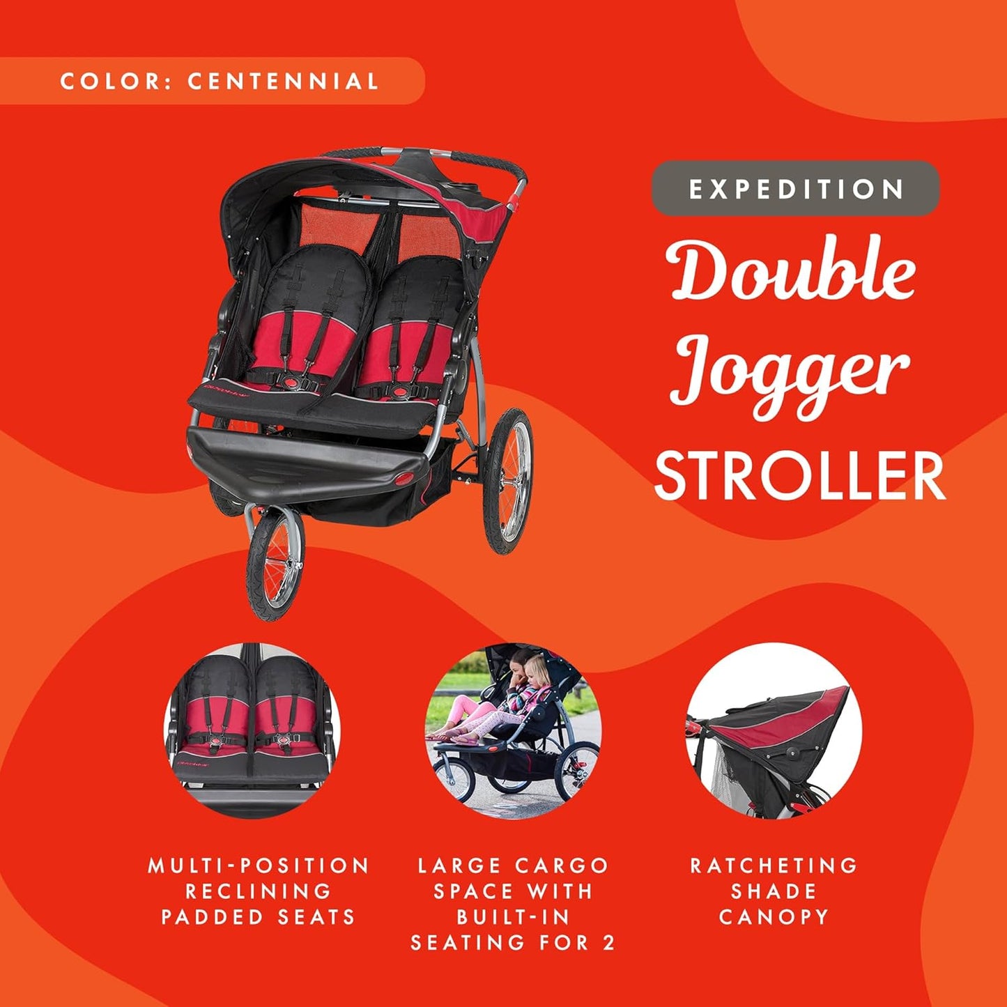 Baby Trend Expedition Double Jogger, Elixer