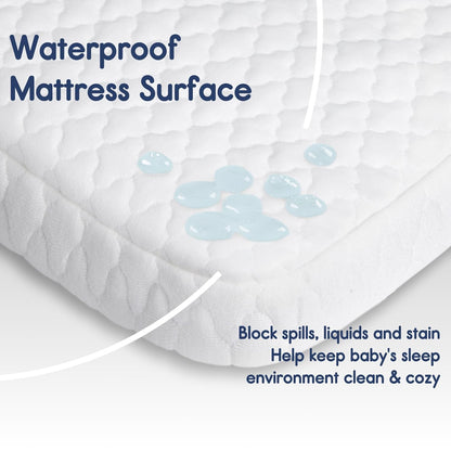Pro Goleem Pack and Play Mattress (38"x26"), Waterproof Pack n Play Mattress Pad with Carry Bag, Firm Playard Mattress with Soft Cover, for Babies and Toddlers