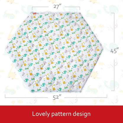 Octagon Playpen Mat Grey, Non Slip 8 Panel Playpen Mattress Mat Fits Regalo Extra Large Play Yard and hiccapop XL 69" Baby Playpen, Grey Star Octagon Playard Pad