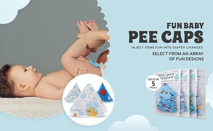 Washable Cotton Pee-Pee Teepees That Shield Baby Boys Pee During Diaper Changes. Makes a Great add-on Gift for a Baby Shower Thanks to its Fun, Gift-Ready Store Packaging. 5 Pack. Elephant