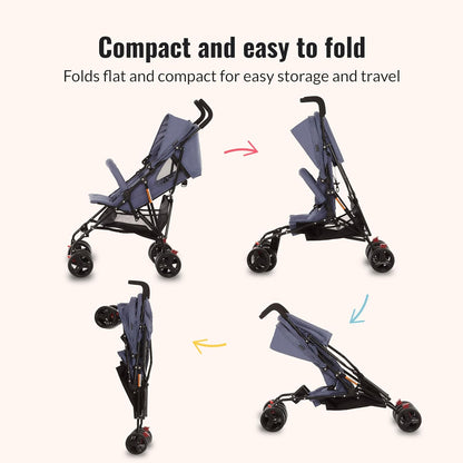 Dream On Me Vista Moonwalk Stroller, Disney Approved Lightweight Stroller for Toddlers and Infants, One-Hand Fold, Reclining Seat, Canopy with Sun Visor, Everyday & Travel Ready