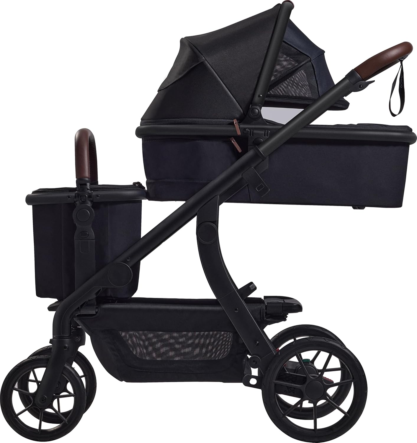 Momcozy ChangeGo Stroller Shopping Basket Only - Exclusive Fit | Accessory with Detachable Handle | Expandable Zippered Storage & Inner Organizer for On-the-Go Parents