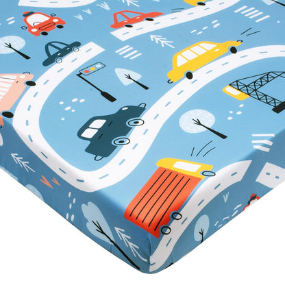 Cloele Square Playard Fitted Sheet 36x36, Ultra Soft Polyester Playpen Sheet for Baby & Pet, Dogs Pattern Pack and Play Crib Sheets, Portable Playard Mattress Cover