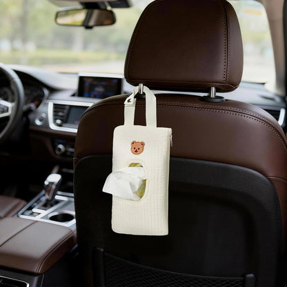 Quilted Baby Wipe Holder Quilted Wipe Pouch Portable Hanging Floral Wet Wipes Bag for Car, Stroller