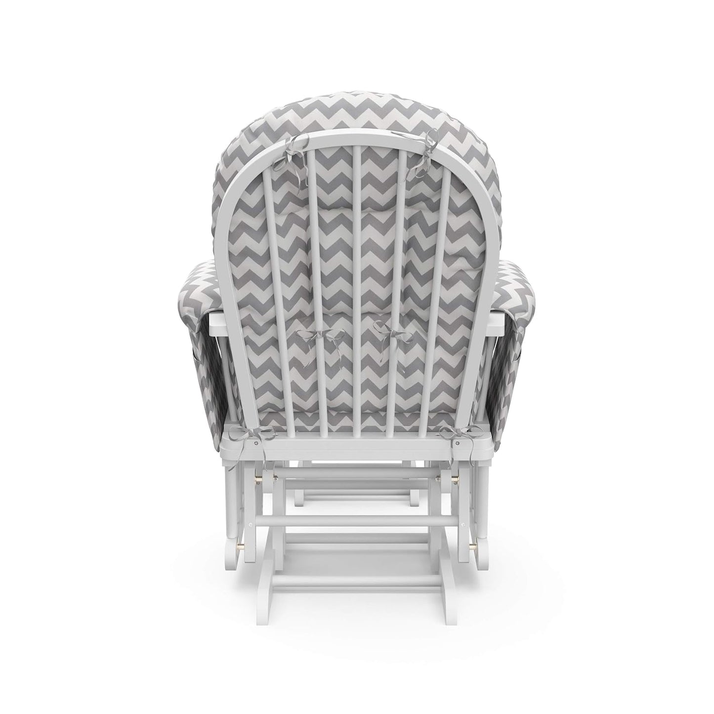 Storkcraft Premium Hoop Glider & Ottoman (White/Gray) — GREENGUARD Gold Certified Nursery Glider, Solid Wood Craftsmanship, Smooth-Gliding, Award-Winning - Colors A