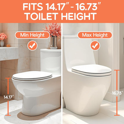 Potty Training Seat, SKYROKU Upgrade Toddler Toilet Seat for Kids Boys Girls, 2 in 1 Potty Training Toilet, Splash Guard Anti-Slip Pad Step Stool,New Sector-Shape Stabilized Base (8899+Grey)