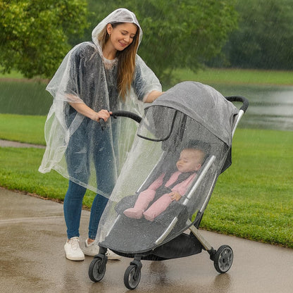 Rain Cover Fits for UPPAbaby Minu and Minu V2 – Waterproof & Windproof Baby Stroller Rain Shield with Ventilation Holes, Quick Attachment, Built-in Storage Bag, Easy Zipper Access to Child