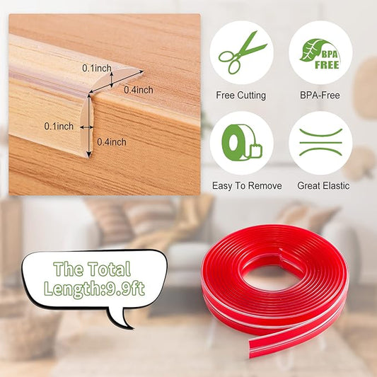 Baby Proofing Corner Protector Baby: Table Corner Protectors for Baby Furniture Guards| Baby Proof Corners and Edges Safety Bumper for Baby| Corner Edge Bumper Guard for Furniture Fireplace, 9.9ft(3m)