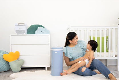 Ubbi Steel Diaper Pail, Odor Locking, No Special Bag Required, Award-Winning, Registry Must-Have, White