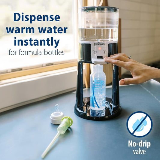 Dr. Brown's Insta-Prep Warm Water Dispenser with Baby Formula Mixing Pitcher, 36oz Olive