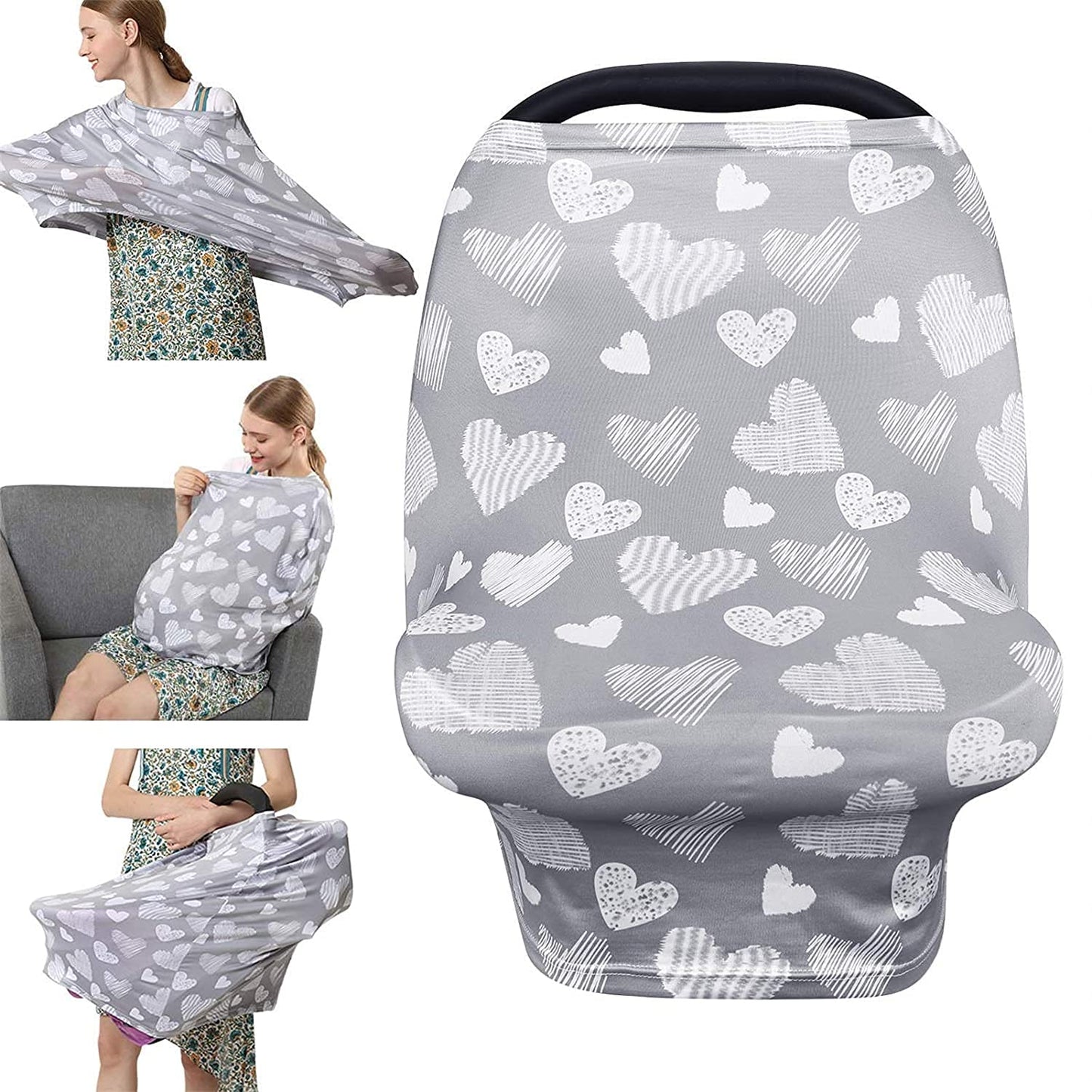 Yoofoss Nursing Cover Breastfeeding Scarf - Baby Car Seat Covers, Infant Stroller Cover, Carseat Canopy for Girls and Boys