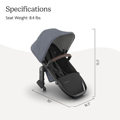 UPPAbaby RumbleSeat V3 Second Lower Seat - Compatible with Vista V2 and Vista V3 - All-Weather Seat + Magnetic Buckle – Adapters Included -Owen (Mocha Mélange)