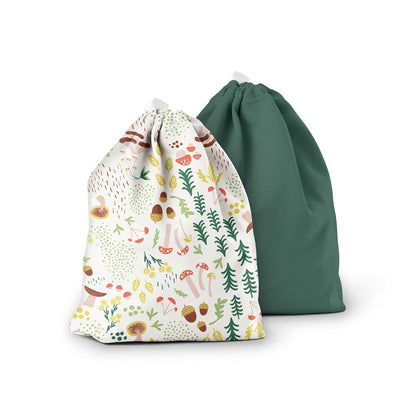 Esembly Day Bag – Reusable Wet and Dry Bag Made From Recycled Fabric With Dual Waterproof Compartments for Cloth Diapers, Swimsuits, Toiletries, and Snacks - Verdant Gingham