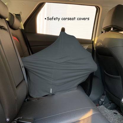 Car Seat Covers for Babies - Multi-use Carseat Canopy Cover Breastfeeding Covers, Stroller Canopy Cover (Navy Dinosaur)