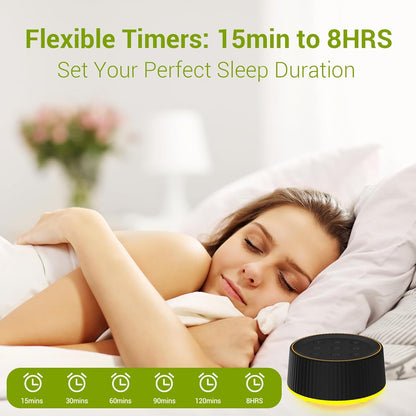 BGOVERSS White Noise Machine, 26 Hi-Fi Soothing Sounds & 10 Colors Night Light Sound Machine for Sleeping Adults, Baby & Kids, Portable Sleep Machine with 6 Timers, Noise Canceling for Home Office