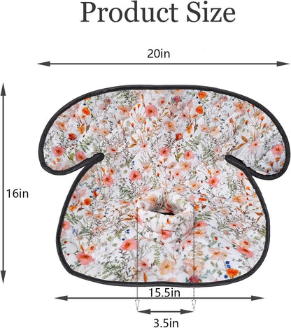 Floral Car Seat Protector Piddle Pad,Waterproof Carseat Covers,Potty Training Anti-Slip Potty Toilet Training Liner for Babies & Toddlers ，Machine Washable