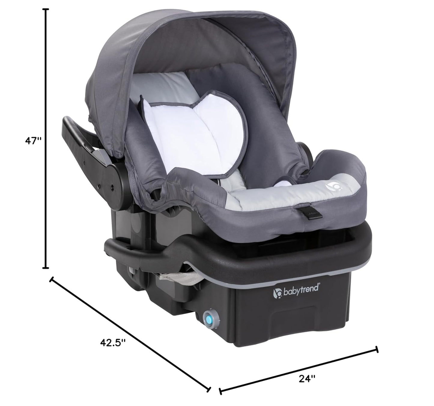 Baby Trend Expedition® Zero Flat Jogger with LED Lights, Dash Grey
