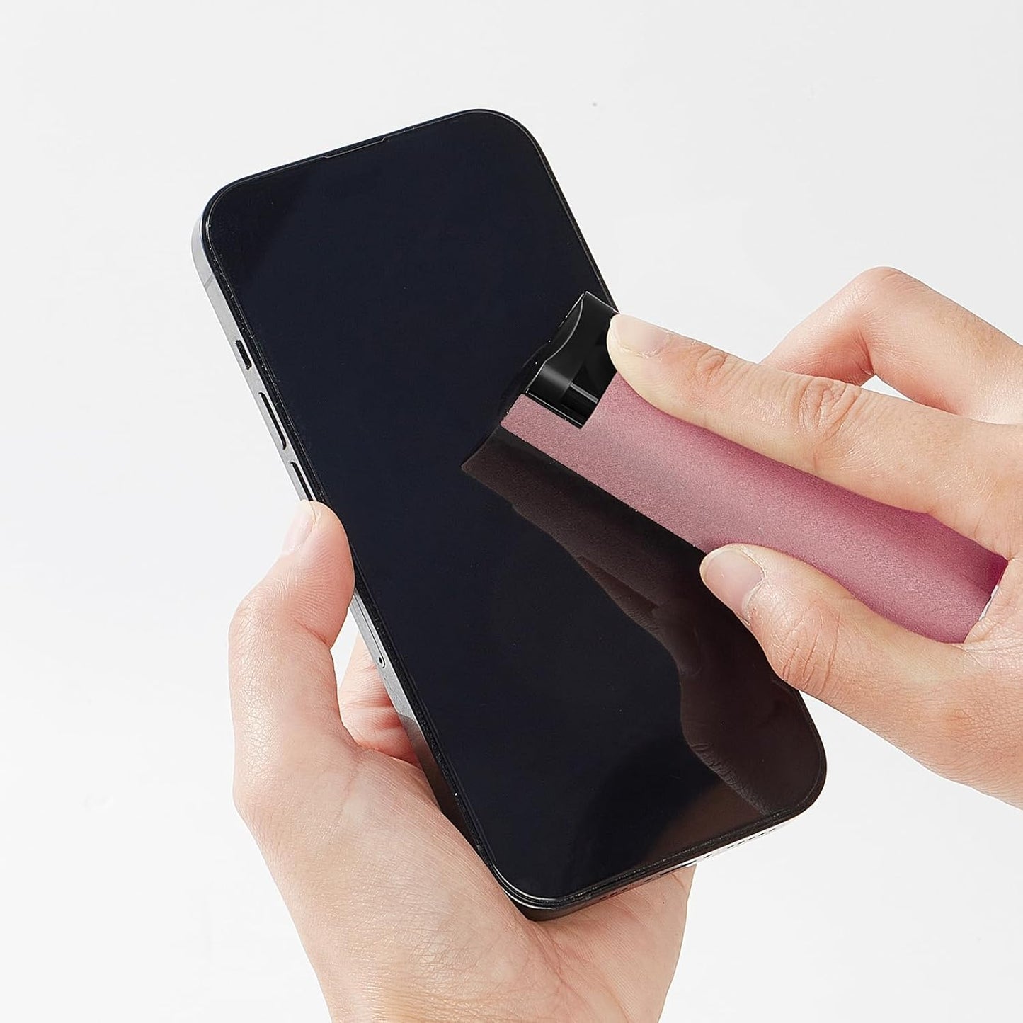 YTT Touchscreen Mist Cleaner, Screen Cleaner, for All Phones, Laptop and Tablet Screens,Two in One Spray and Microfiber Cloth Pink and Light Gray 2Pack