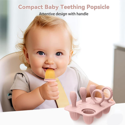 Silicone Toddlers Popsicle Molds with Sticks, 2Packs Mini Popsicles Molds for Baby Breastmilk Popsicle Molds for Teething Relief, Frozen Treats Maker Popsicle Maker Ice Pop Mold for Babies Kids