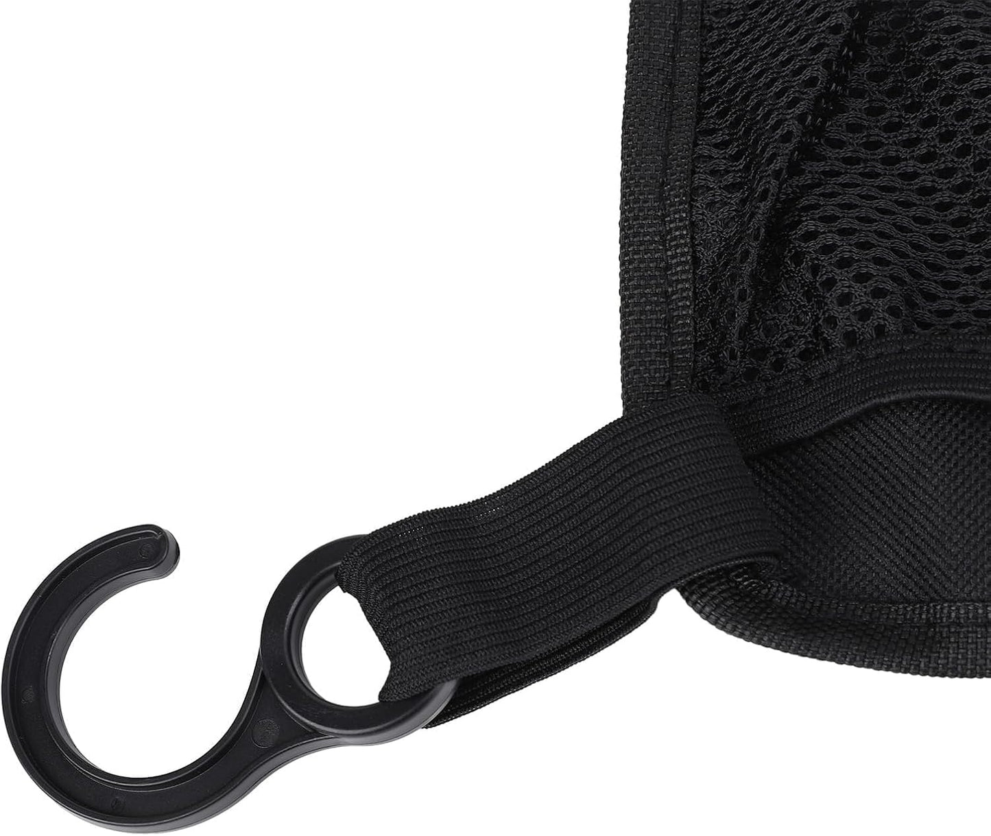 Folding Wagon Side Pocket, Oxford Cloth Stroller Wagon Cargo Net Side Caddy Organizer with Hooks, Hanging Storage Caddy Black