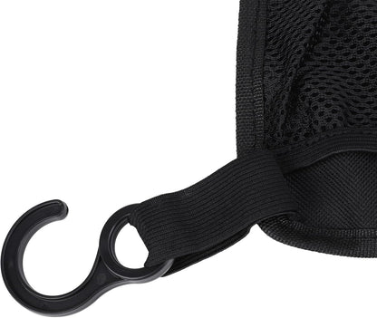 Folding Wagon Side Pocket, Oxford Cloth Stroller Wagon Cargo Net Side Caddy Organizer with Hooks, Hanging Storage Caddy Black