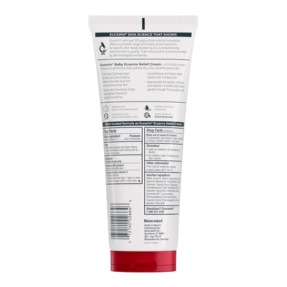 Eucerin Baby Eczema Relief Body Cream, Fragrance Free Baby Eczema Cream with Colloidal Oatmeal, Ceramide-3 and Licorice Root Extract, 8 Oz Tube