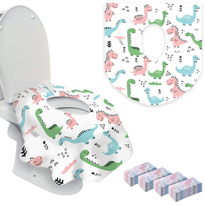 20 Extra Large Toilet Seat Covers Disposable for Kids & Adults-Toilet Covers Disposable for travel-Toddler Toilet Seat Cover Liners for Potty Training-Individually Wrapped-Waterproof (Bees)