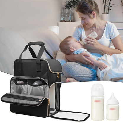 Carrying Case Compatible with Baby Brezza Formula Pro Mini Baby Mixer Machine, Insulated Formula Mixer Travel Bag with Shoulder Strap
