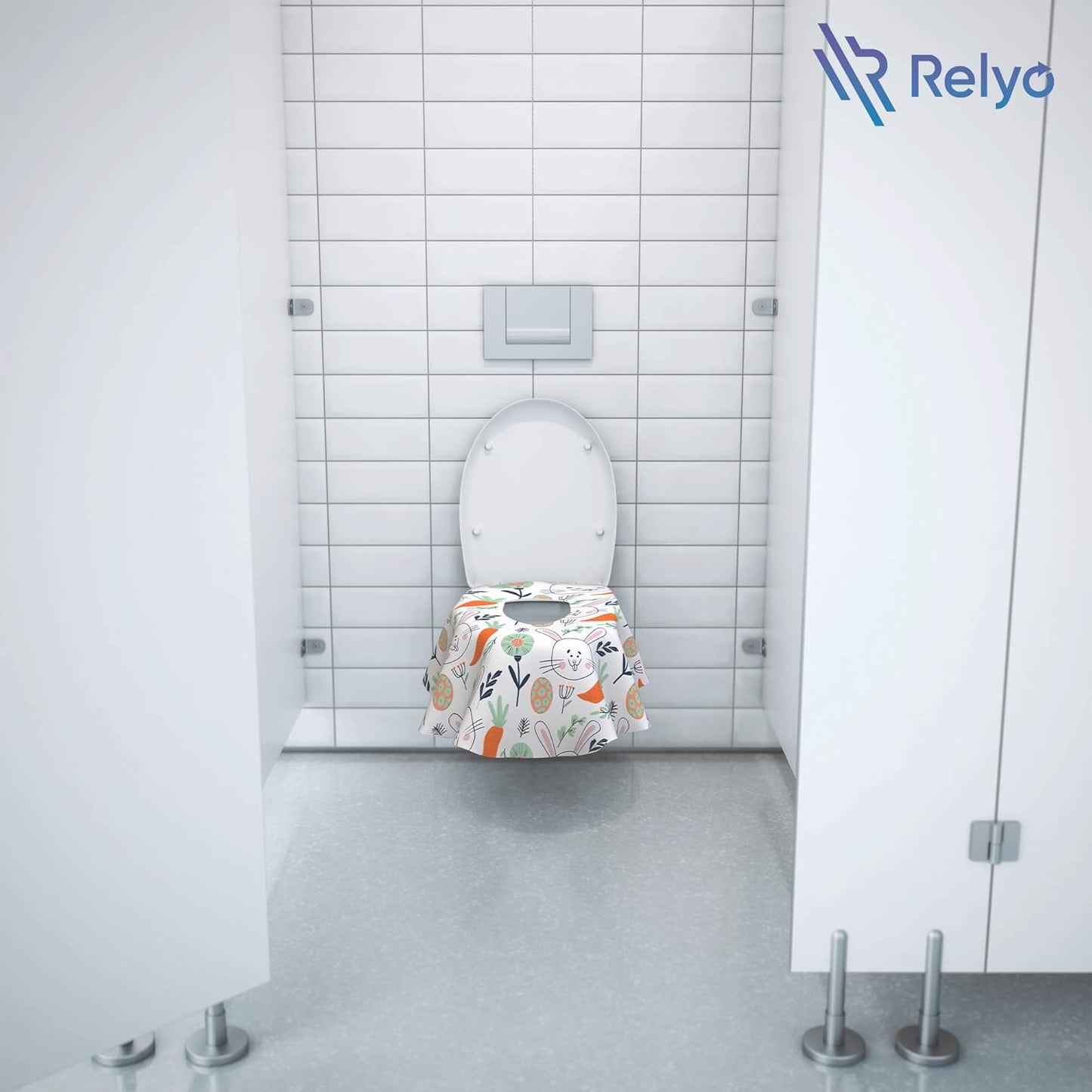Relyo Disposable Toilet Seat Cover for Travel – 20 Pack with Covers Wrapped in Sets of 2, Non-Flushable Liners, Fits Most Seats – Kids, Toddlers, Adults (Dinosaurs, 20)