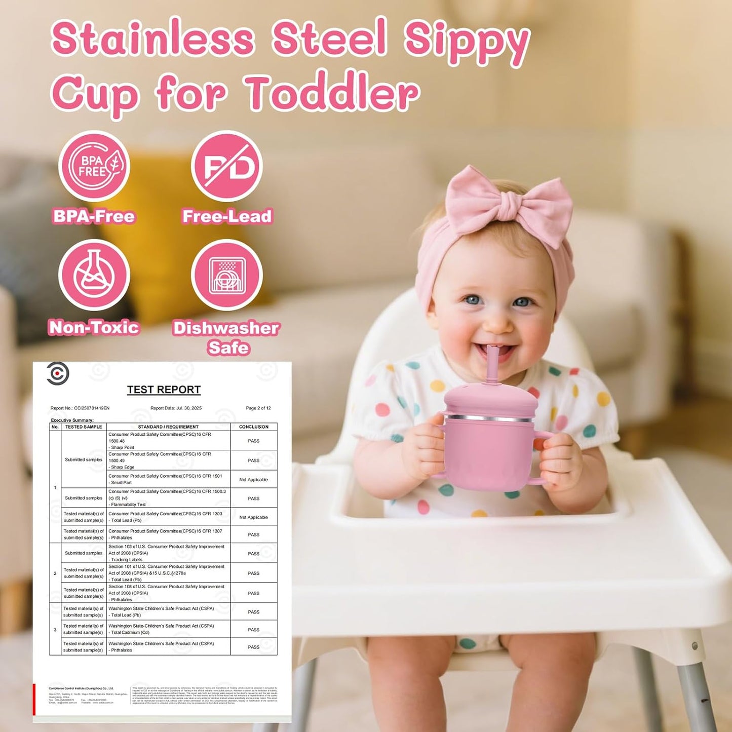 BUSOHA 3 Pack Stainless Steel Baby Bowls with Lid – 2-in-1 Toddler Feeding Bowl Heat-Resistant Spill-Proof Plate Suction Bowls for Kids Baby Toddler Food Feeding