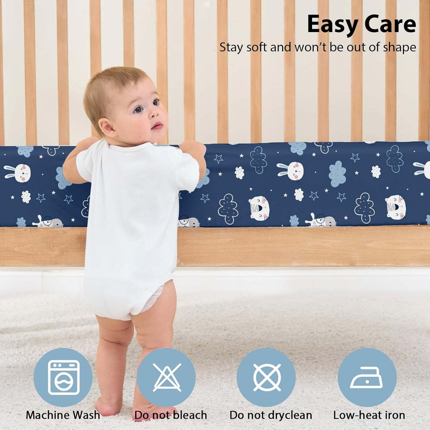 Baby Mini Crib Sheets Girl, Portable 38”x26” Pack and Play Sheets Fitted for Playard and Pack N Play Mattress, 3-Pack Soft Microfiber Pink Rainbow