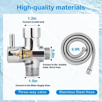 Handheld Bidet Sprayer for Bathroom Toilet, Jet Sprayer for Toilet Muslim Shower, Adjustable Cloth Diaper Sprayer Bidets Attachment for Toilet, Toilet Sprayer with Bidet Hose for Feminine Wash